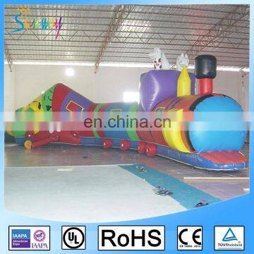 Cute Sunway Inflatable Train Tunnel Inflatable Train for Fun Caterpillar Tunnel Train for Kids photo-4
