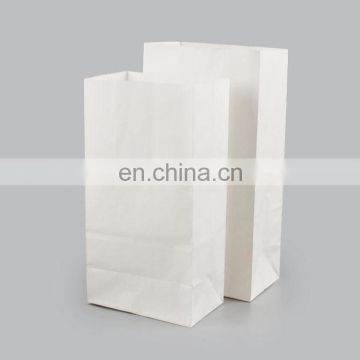 cheap factory price Stock square bottom white laminating kraft paper bag,grease proof paper bag for food packaging