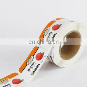 China manufacturer custom colored adhesive sticker/ roll logo printed label