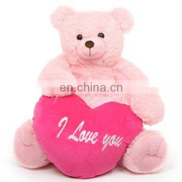 Jumbo size pink color hug a heart toy Valentine's day teddy bear