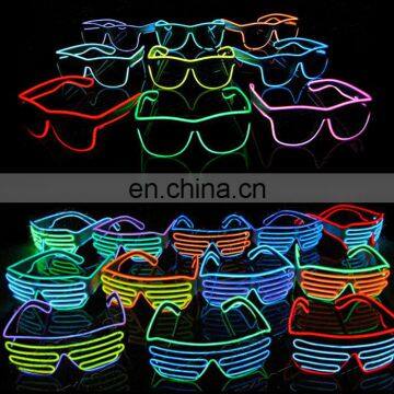 el glasses glowing light up good quality shutter party el wire Glasses