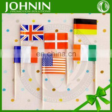 wholesale paper national toothpick country flag with wooden pole