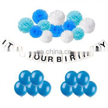 it is your birthday banner and paper flowers birthday balloons decorations set party supplies