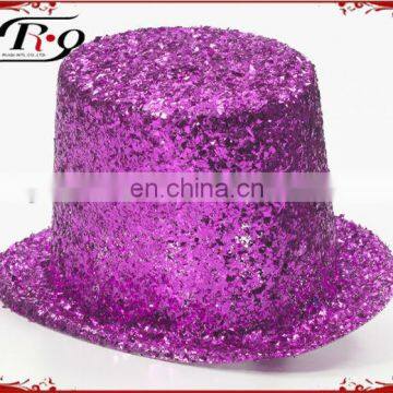 Adult Pink Plastic Fushia Glitter Top Hat