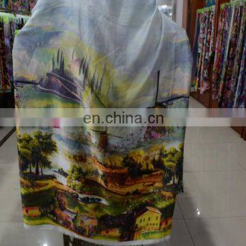 2014 European design digital printing silk fabric for dress