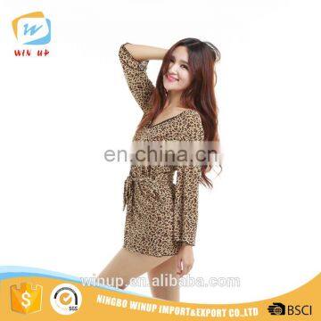 Wholesale Leopard Print Latest Dress Designs Party Dress For Ladies