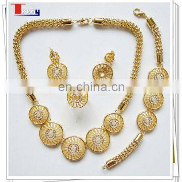 latest african fashion jewelry set 18k for woman