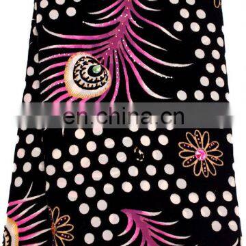 New design cotton high quality african velvet fabric wholesale