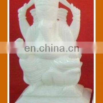 Ganesh Idol in White Marble