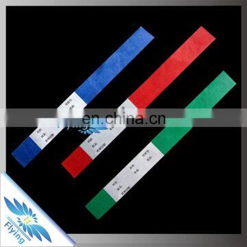 Custom Promotional One Time Paper Wristband ID Wristband