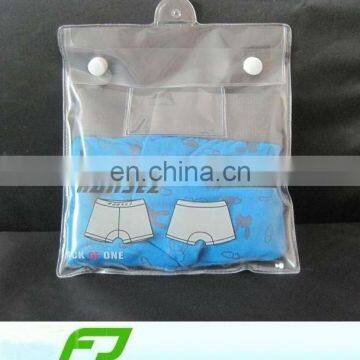 manufacture pvc briefs packaging bag with punch hole