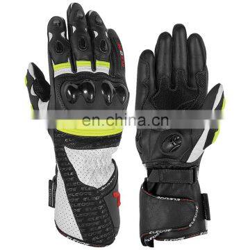 Motorcycle Gloves for Men, Leather Summer Motorbike Gloves HLI Orange Black, Motorbike Wears | Motorbike Gloves, black and orang