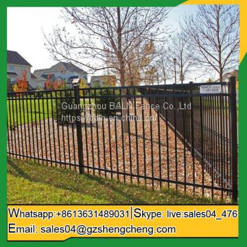 Powder coating wrought iron fence for garden roads