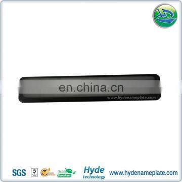 Aluminum Printing And Embossed Letters Resin Domed Epoxy Sticker With Adhesive Tape