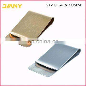 Custom Logo Silver & Gold Stainless Steel Slim Money Clip Engraved