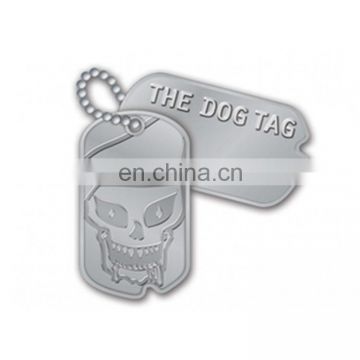 Printed aluminum metal custom engraved mens fashion dog tags