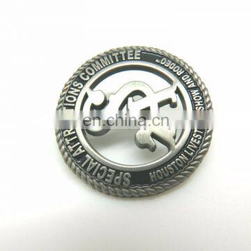 Special Design Antique Plated Zinc Alloy Badge Old School Style Lapel Pin photo-3