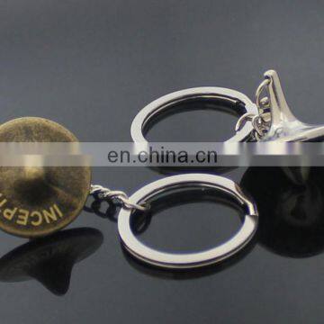 metal alloy spinning top key chain with logo spinning top toys keychain promotional gifts for adults and children