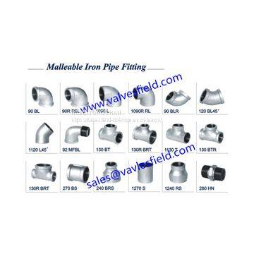 Galvanized Pipe Fittings Elbow, Tee, Bushing, Nipple, Plug, Socket, Union