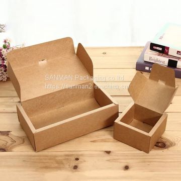 Brown kraft folding package paper burger box