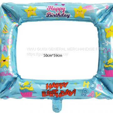 foil balloon  happy birthday square helium balloon mylar balloon party balloon decoration balloon