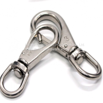 Stainless Steel Swivel Bolt Snap Dog Metal Snap Hook Swivel Trigger Lobster Clasp Swivel Hooks