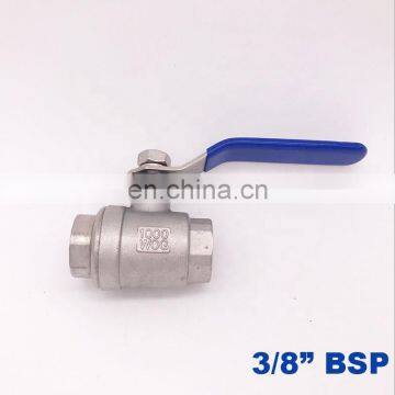 GOGO High quality Type two Ball valve Stainless steel DN10 Female thread 3/8 inch BSP SS304 316 201 Small 2 way Ball Valve