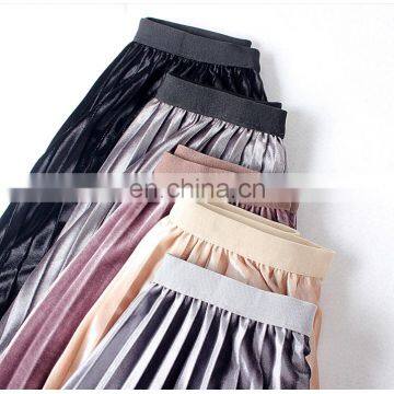2020 New Arrivals Autumn Winter Women Reversible Pleated Casual Skirts Ladies Irregular Skirts Women Fashion Skirts photo-4