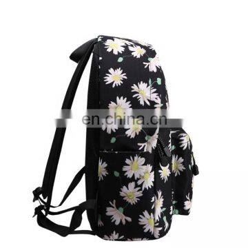 Flower Pattern Ladies College Bags Laptop Backpack School Girls Bags