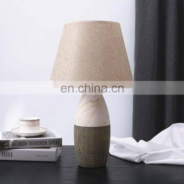 Nordic Living Room Decoration Brown Table Lamp Wholesale Cheap Exquisite Ceramic Bedside Lamp photo-2