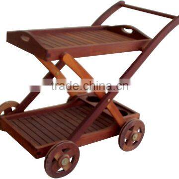 Luxury Style Outdoor Furniture - wood tea trolley - royal garden outdoor furniture