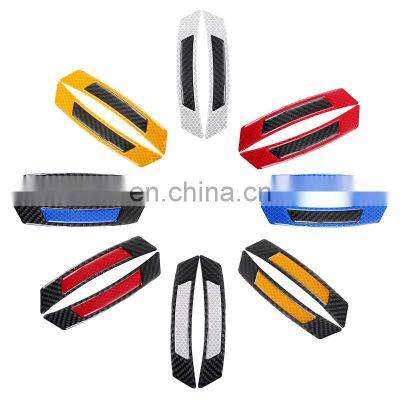 2pcs Car Carbon Fiber Reflector Sticker Auto Reflective Strip Motorcycle Decoration Red Reflective Stickers Exterior Accessories photo-3