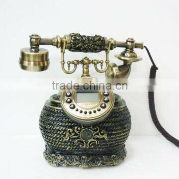 European style old- fashioned corded antique telephone with resin