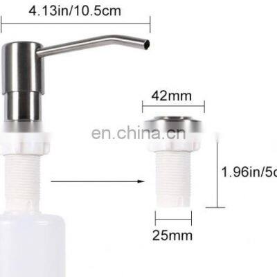 Brushed Nickel 304 Stainless Steel Kitchen Sink Soap Dispenser
