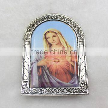 Small Virgin Mary Icon With Metal Holder photo-2