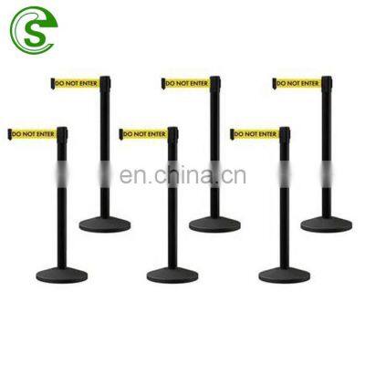 Wholesale retractable Belt Barrier Polished Stainless Steel Post crowd control stanchion stand for sale