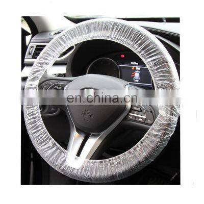 JZ Car Steering Wheel Cover Transparent and White Disposable Car Wheel Cover