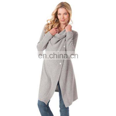 Light Long Cashmere White Cardigan Womens