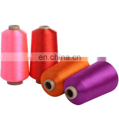 china manufacturer 30d-150d polyester yarn fdy with 536 stock colors