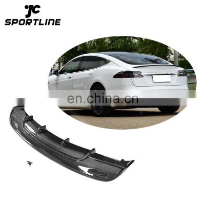 RZ Style Carbon Fiber Car Rear Lip for Tesla Model S 16-17