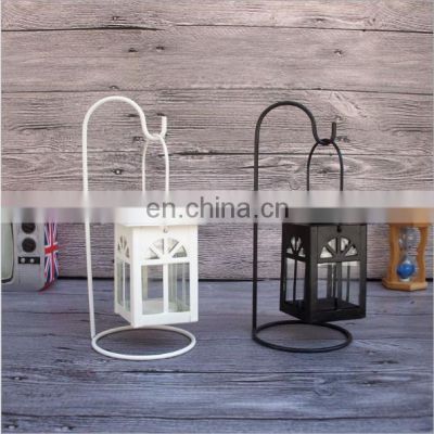 Hot Sell Evermore Cheap Factory Supply Black And White Metal Hanging Mini Candle Lantern In Stock