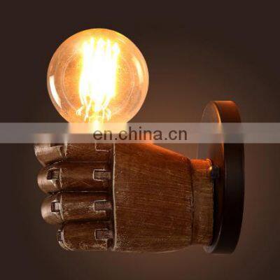 American Industrial Style Retro Creative Resin Fist Led Wall Lamps for Decoration