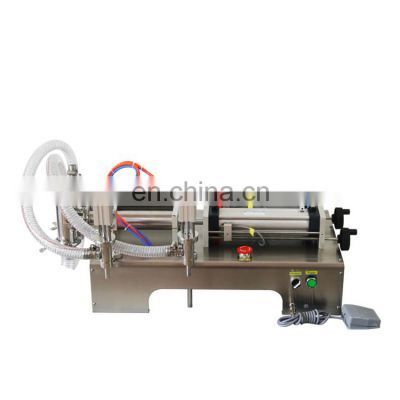 Double Head Pneumatic Piston Filler Liquid Filling Machine for Beverage