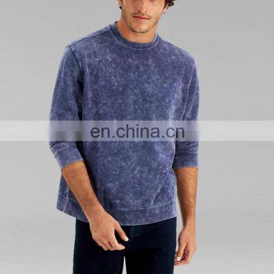 Fashion Style casual Breathable spring sweatshirt acid wash men's  sweatshirt