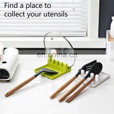 Custom Plastic Spoon Rest Stands Soup Spoon Holder for Spoon Chopstick Organizer Shelf Cooking Utensils Kitchen Accessories photo-5