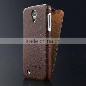 new arrival Litchi pattern cow leather cover for samsung i9500 ,case for galaxy s4, case for samsung galaxy s4