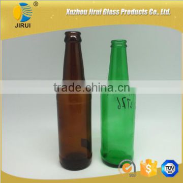 330ml amber color and green color glass beer bottles