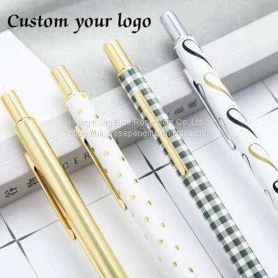 Kawaii Custom Heat Transfer Metal Click Ballpoint Pen Sweet School Office Supplies Students Gift Awards Exquisite Writing Tool photo-3