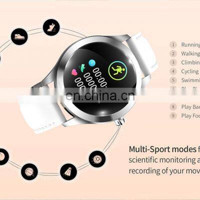 Ip68 Waterproof Smart Watch Women Lovely Bracelet Heart Rate Monitor Sleep Monitoring Kw10 Smartwatch For Ios Android photo-4