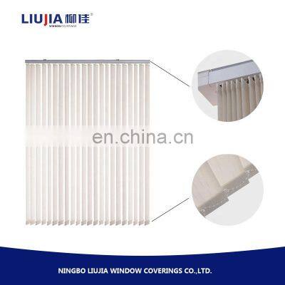 Vertical Blinds Shade Automatic Motorised Window Vinyl New Design 100% Polyester White Vertical Pattern French Window Customized photo-2